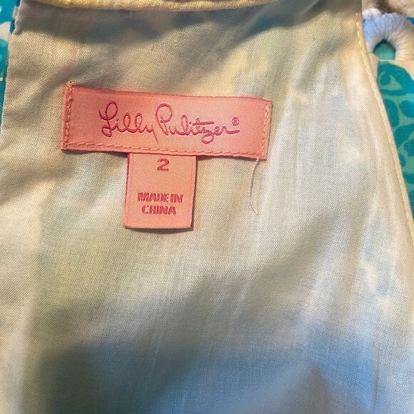 Lilly Pulitzer Pearl Shift Dress Shorely Blue 2 - Picture 6 of 9